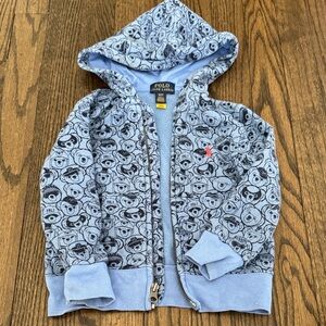 Polo by Ralph Lauren Light Blue Patterned Kids Hoodie